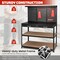 48-inch Workbench with Pegboard, 2 Drawers Top & Bottom Shelves for Tool Organization